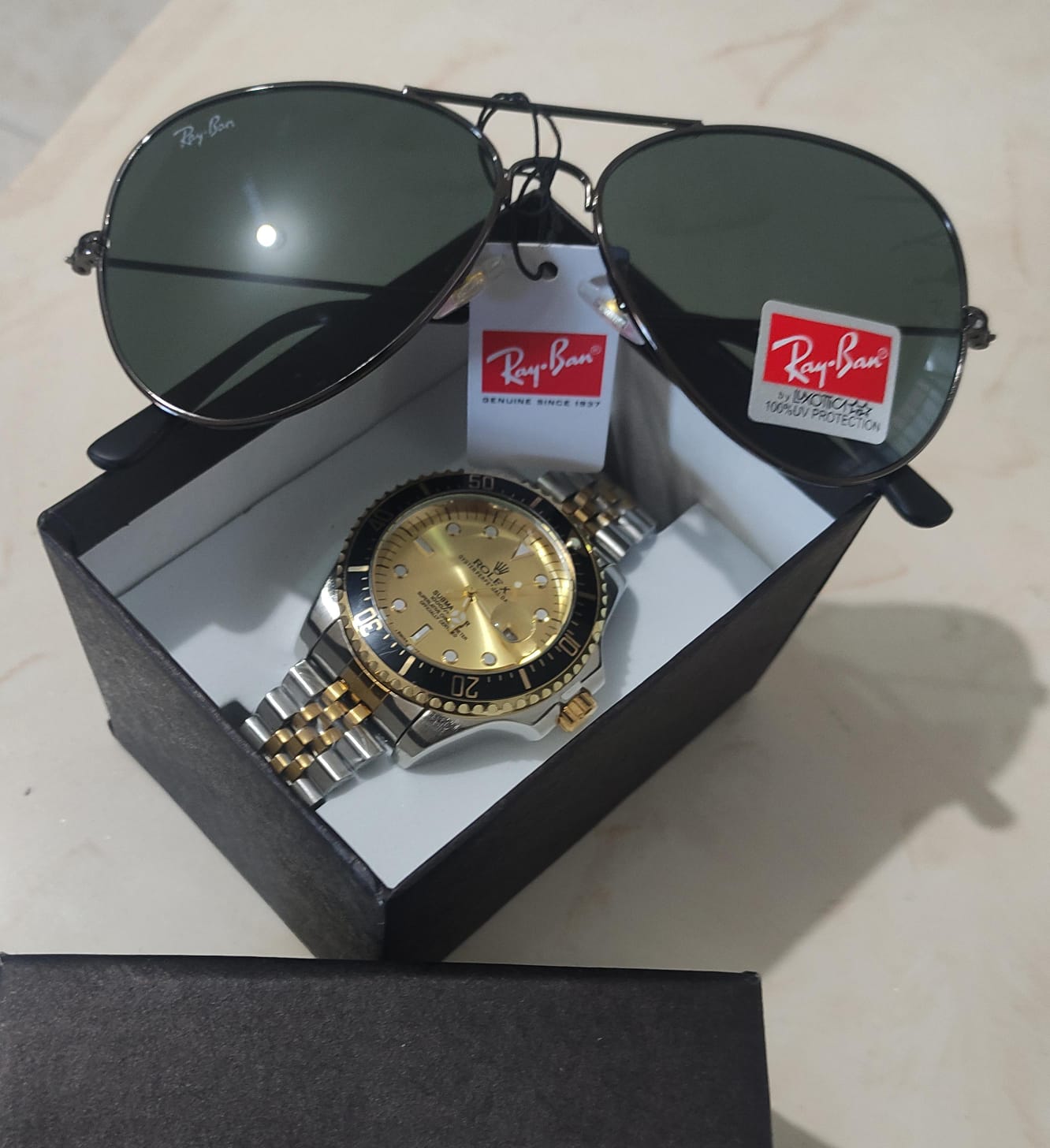 RELOJ ROLEX SUBMARINE + GAFAS RAYBAN