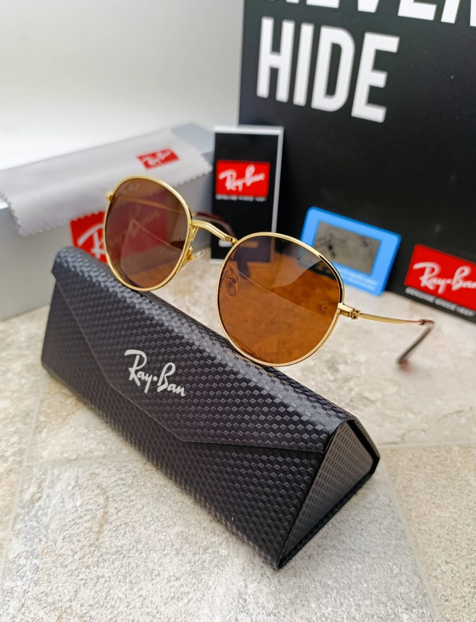 RAYBAN P ROUND CAFE+ESTUCHE 3A